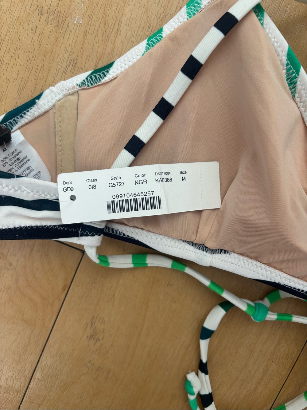 NWT J.Crew Striped Black and Green Bikini Set size S - Picture 4 of 7